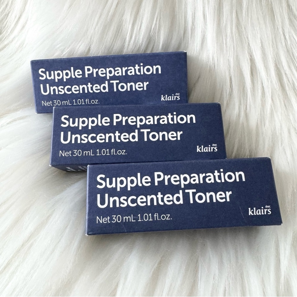 3 Pack Klairs Supple Preparation Unscented Toner 1 Oz 30 mL Travel Size SEALED